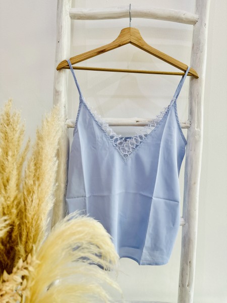 Top "candy lace" light blue