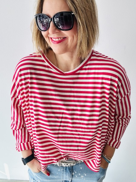 langarm Shirt "cherry stripes"