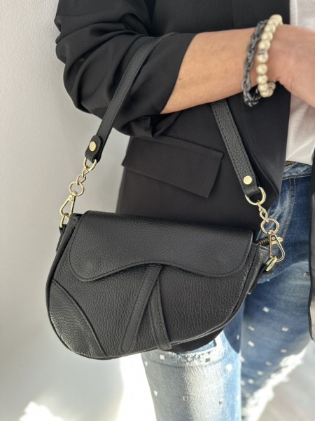 Handtasche "saddle bag" black